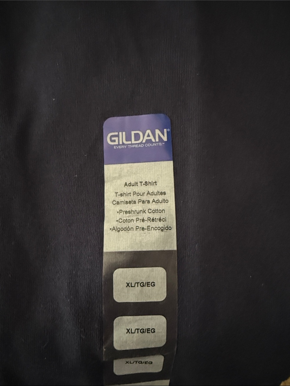 Gildan Men’s Short Sleeve Crew Tee - Dark Blue (2 Pack) - Picture 2 of 3